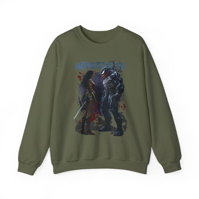 Venom vs Wonder Tee: Clash of Power and Justice Crewneck Sweatshirt - Image 18