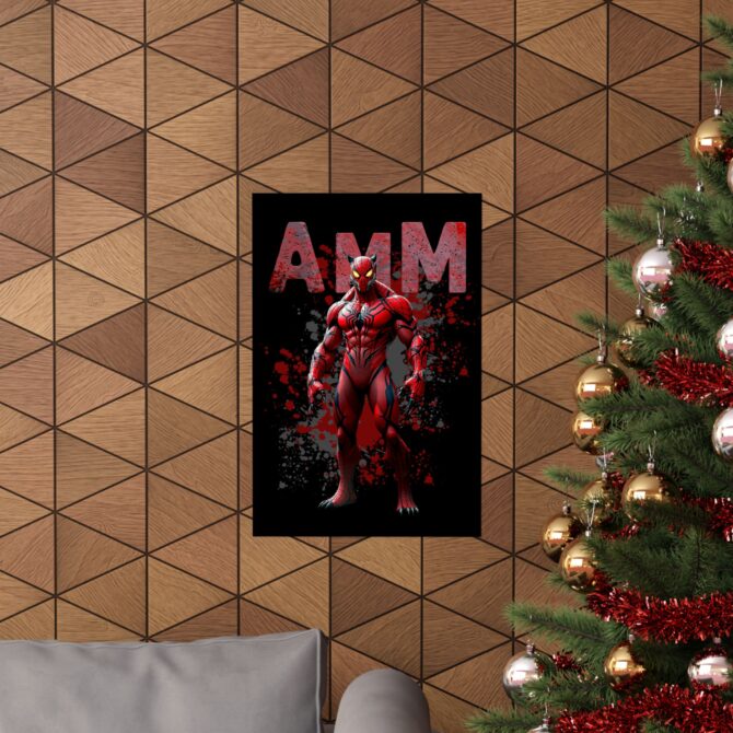 Red Venom Spider Tee: Fusion of Hero and Havoc Matte Vertical Posters - Image 58