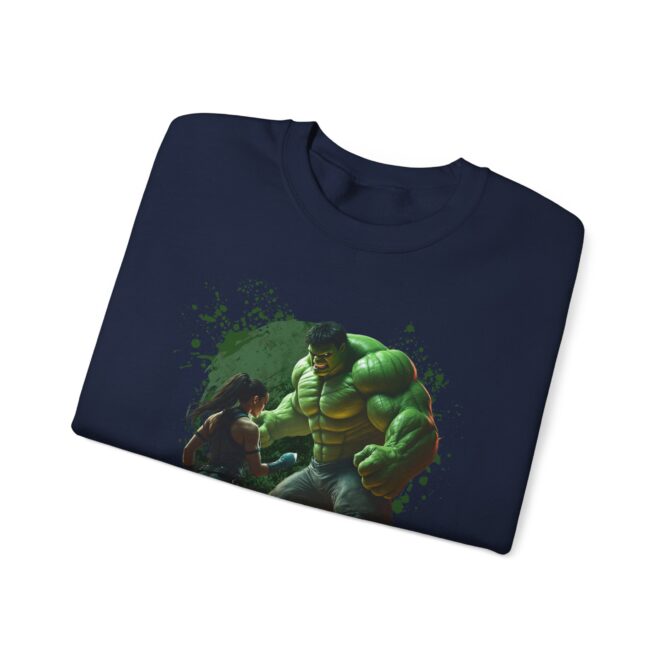 Battle Legends Tee: Hulk vs Tomb Raider Showdown Crewneck Sweatshirt - Image 47