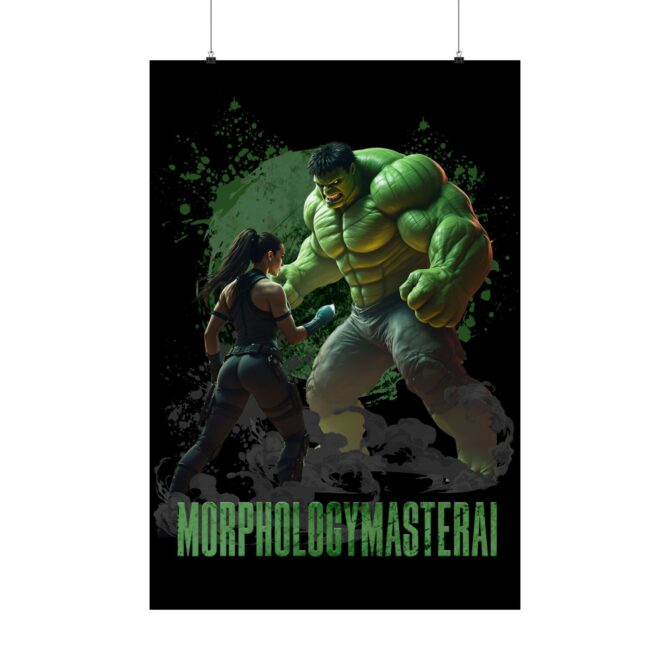 Battle Legends Tee: Hulk vs Tomb Raider Showdown Matte Vertical Posters - Image 95