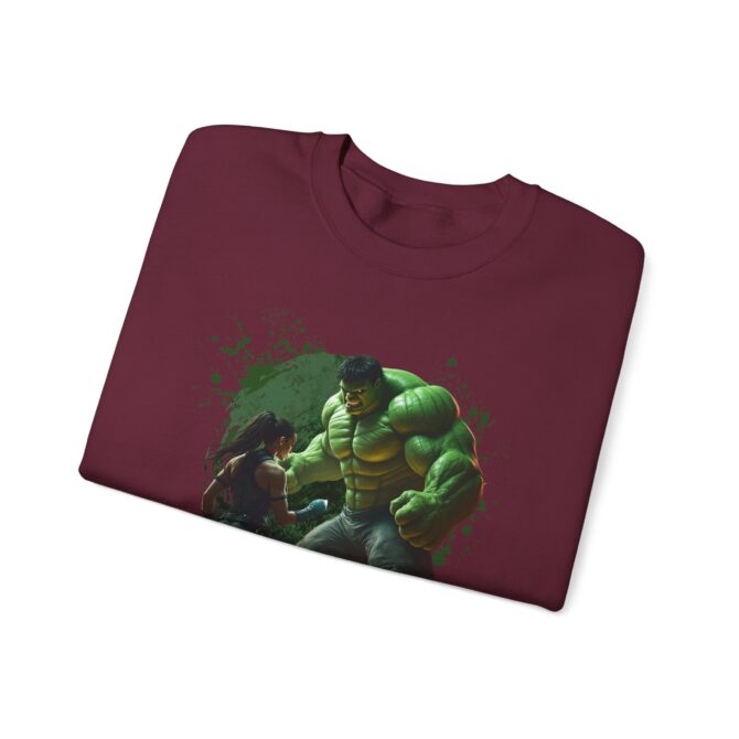 Battle Legends Tee: Hulk vs Tomb Raider Showdown Crewneck Sweatshirt - Image 19