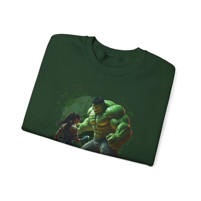 Battle Legends Tee: Hulk vs Tomb Raider Showdown Crewneck Sweatshirt - Image 27