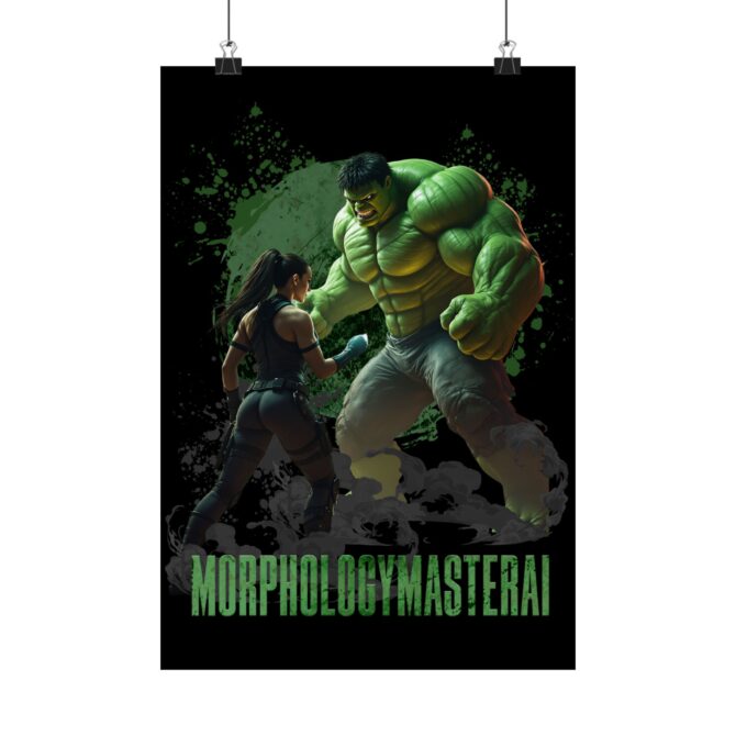 Battle Legends Tee: Hulk vs Tomb Raider Showdown Matte Vertical Posters - Image 26