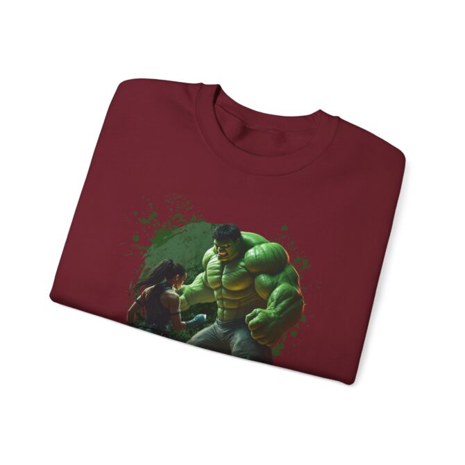 Battle Legends Tee: Hulk vs Tomb Raider Showdown Crewneck Sweatshirt - Image 55