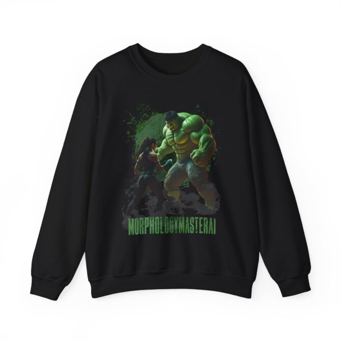 Battle Legends Tee: Hulk vs Tomb Raider Showdown Crewneck Sweatshirt - Image 9