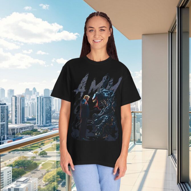 Venom vs Trump Tee: Battle of Power and Persuasion Unisex T-shirt - Image 6