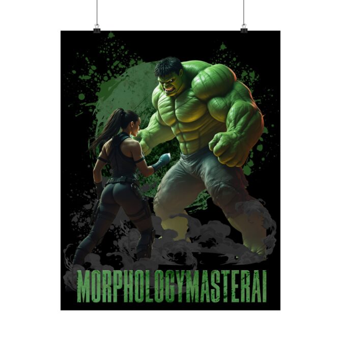 Battle Legends Tee: Hulk vs Tomb Raider Showdown Matte Vertical Posters - Image 75