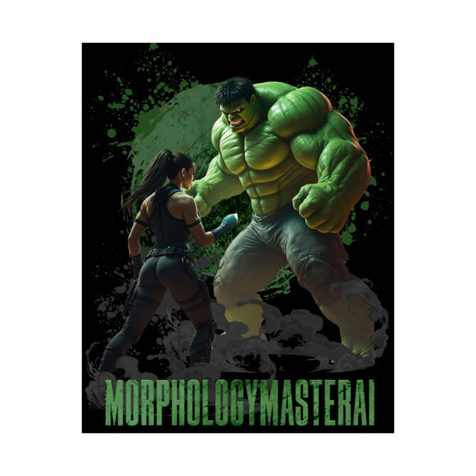 Battle Legends Tee: Hulk vs Tomb Raider Showdown Matte Vertical Posters - Image 7