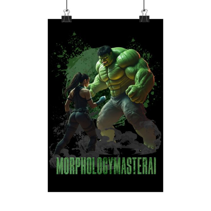 Battle Legends Tee: Hulk vs Tomb Raider Showdown Matte Vertical Posters - Image 10