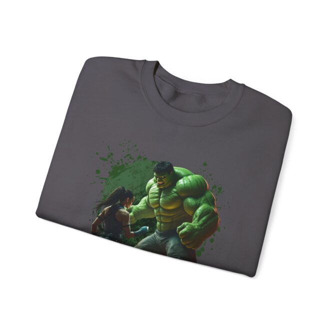 Battle Legends Tee: Hulk vs Tomb Raider Showdown Crewneck Sweatshirt - Image 39