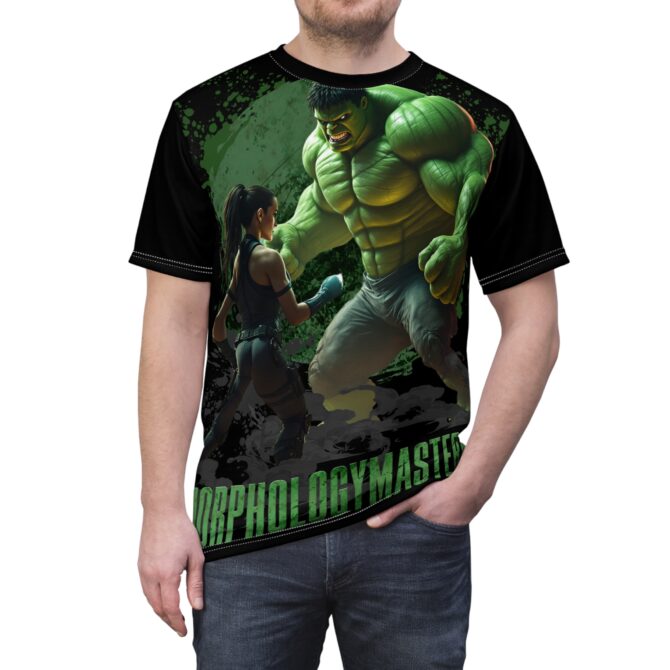 Battle Legends Tee: Hulk vs Tomb Raider Showdown Unisex Cut & Sew Tee (AOP)