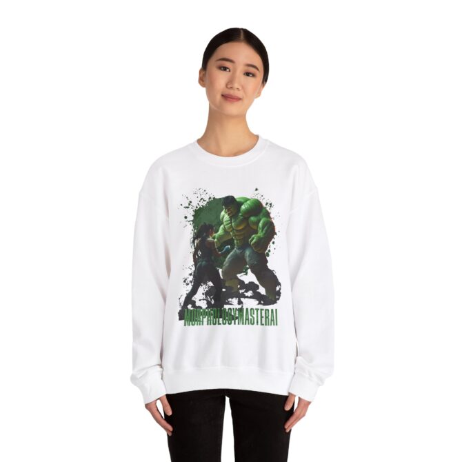 Battle Legends Tee: Hulk vs Tomb Raider Showdown Crewneck Sweatshirt - Image 16