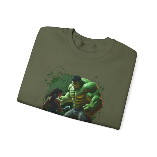 Battle Legends Tee: Hulk vs Tomb Raider Showdown Crewneck Sweatshirt - Image 23