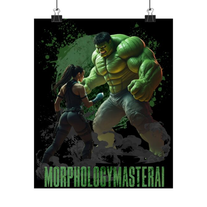 Battle Legends Tee: Hulk vs Tomb Raider Showdown Matte Vertical Posters - Image 14