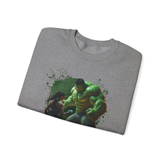 Battle Legends Tee: Hulk vs Tomb Raider Showdown Crewneck Sweatshirt - Image 31