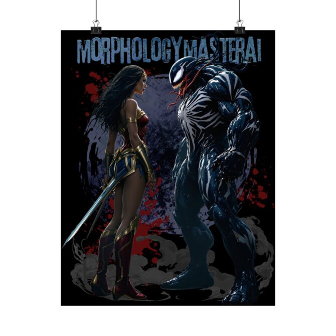 Venom vs Wonder Tee: Clash of Power and Justice Matte Vertical Posters - Image 47