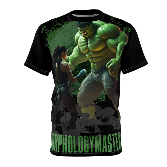 Battle Legends Tee: Hulk vs Tomb Raider Showdown Unisex Cut & Sew Tee (AOP) - Image 2