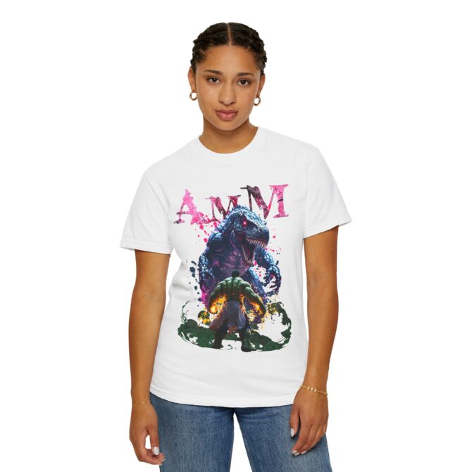 Clash of Titans Tee: Hulk vs T-Rex Showdown Unisex T-shirt - Image 15