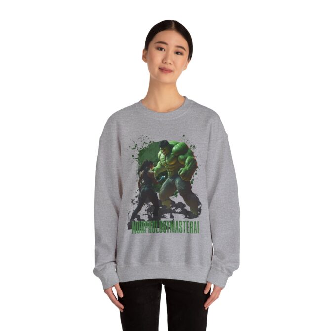 Battle Legends Tee: Hulk vs Tomb Raider Showdown Crewneck Sweatshirt - Image 5